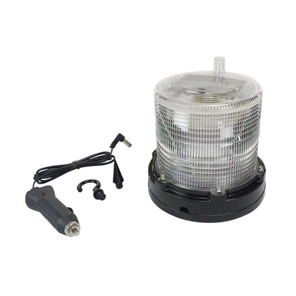 Larson Electronics SLEDB-5-M-AMB 12V Rechargeable High Output LED Strobing Beacon; Permanent & Magnetic Mount - Amber